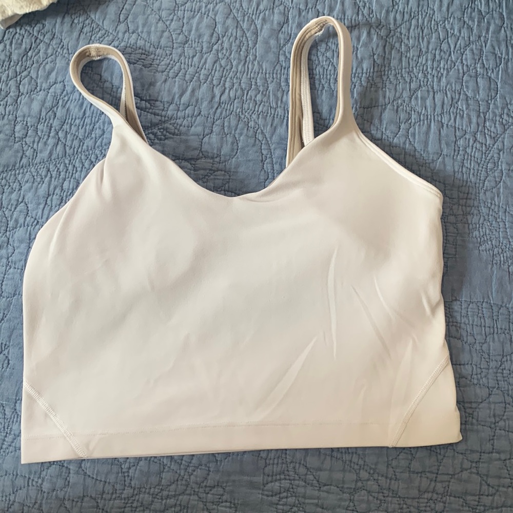 Lululemon White Crop Top / Sports Bra